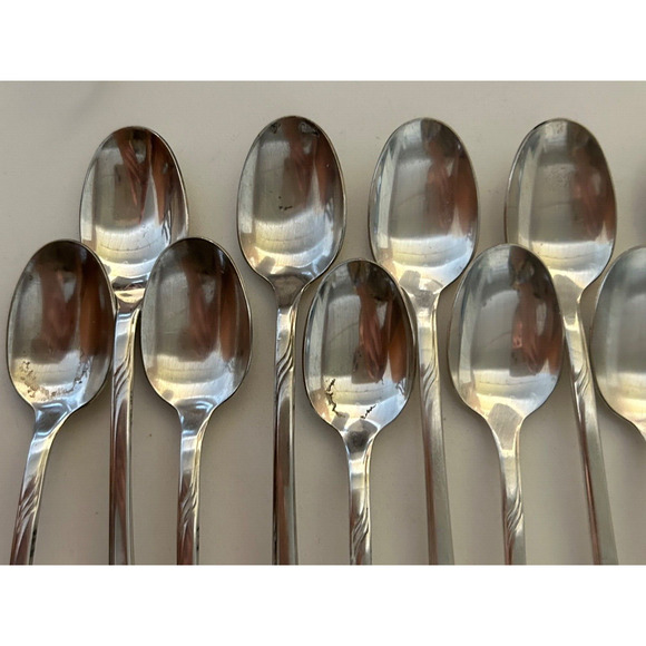 12 MCM Ice Teaspoons DON Astral Pattern A1+ Overlay Silver plate Ice Tea Spoons - Picture 3 of 8